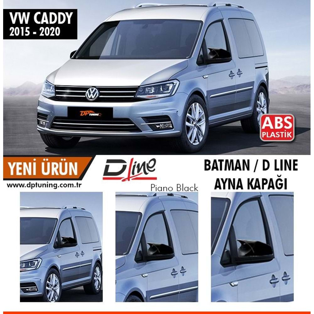 VW CADDY 15-20 YARASA AYNA KAPAĞI P.BLACK